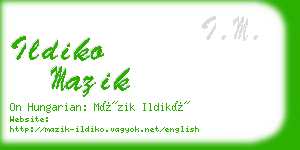 ildiko mazik business card